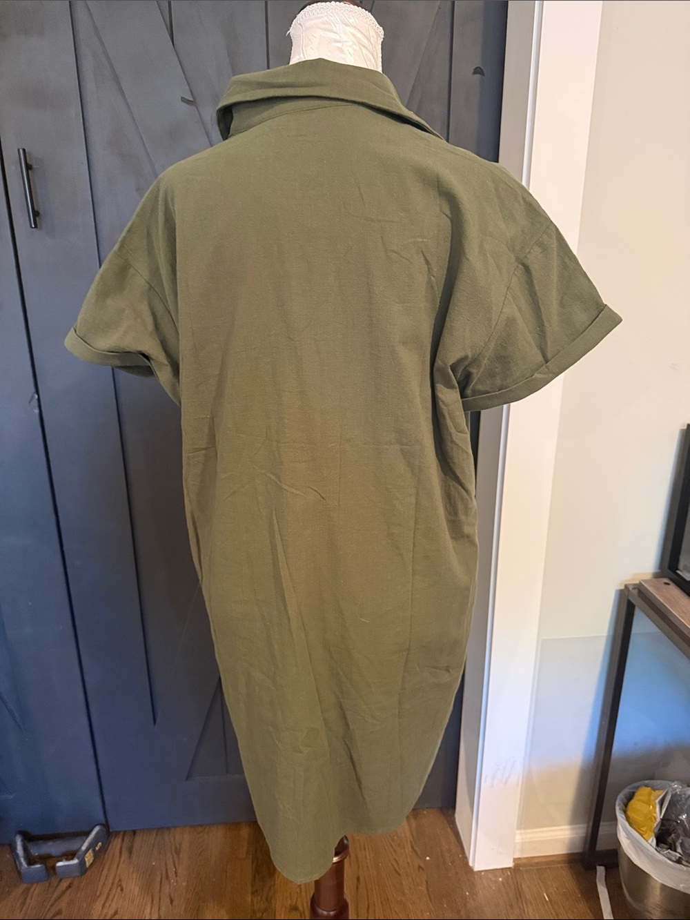 Zeagoo Olive Green Collared Polo Tunic - Picture 6 of 6